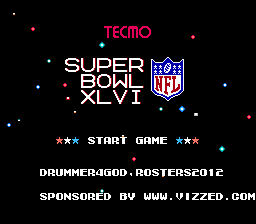 Tecmo Super Bowl 2K12 (drummer's 2012 super bowl)